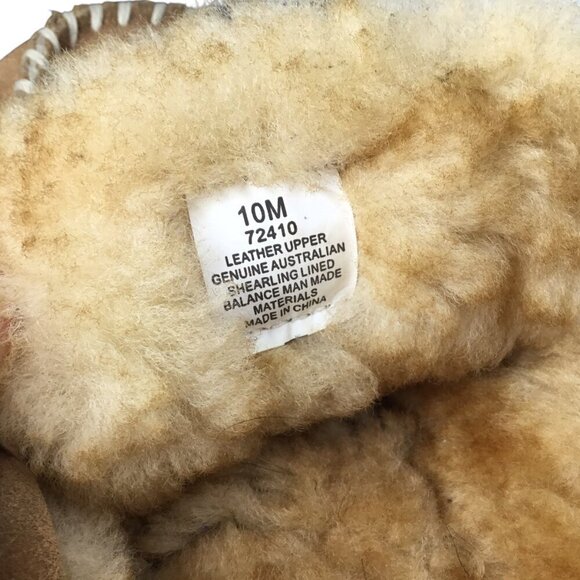 Vermont Country Store Slippers Moccasin Sheepskin Australian Sherling Lined 10 - Picture 6 of 10